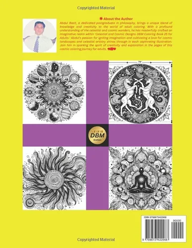 Vista 2 de Celestial and Cosmic Designs DBM Coloring Book 25 for Adults
