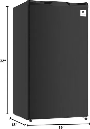 Vista 7 de ARCTIC CHEF ACFR335, mini refrigerador de diseño compacto de 3.2 pies cúbicos con congelador, acero inoxidable, negro SS