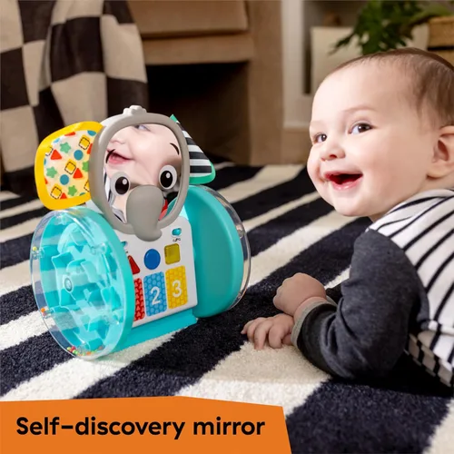 Vista 5 de Juguete de bebé para gatear Baby Einstein Chase & Tap Earl, con espejo y música, para bebés de 6 meses en adelante (Paquete de 4)