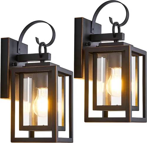 Vista 8 de Paquete de 2 luces de pared para exteriores con sensor de movimiento