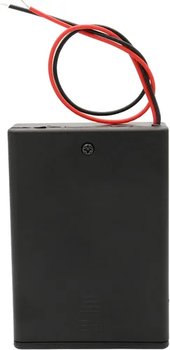 Vista 6 de Paquete de soporte de batería AA de 4.5 V, 3 fundas de soporte de batería AA de 1.5 V con cables de cable e interruptor de encendido/apagado