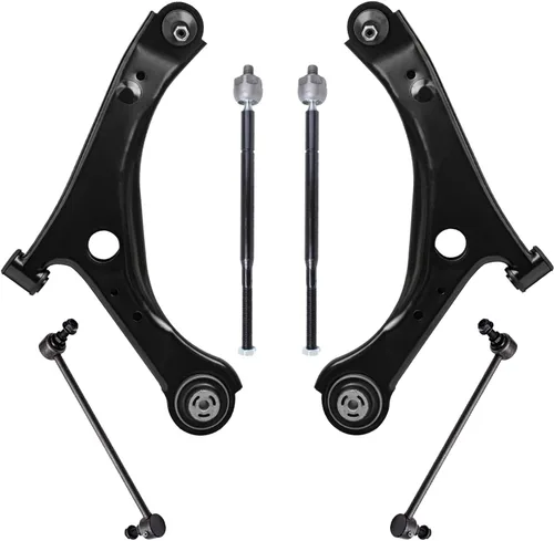 Vista 111 de Detroit Axle - Kit de extremo delantero para Chrysler 300 Dodge Charger 2011-2023 Challenger, 2 Lower Rearward Control Arms 2 Outer Tie Rods 2