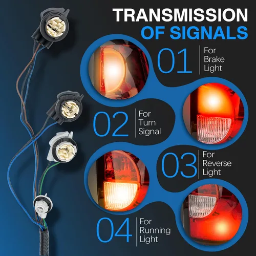 Vista 5 de Kit de Arnés de Cableado Directo de Luz Trasera del Lado Izquierdo del Conductor Compatible con Chevy Silverado 1500 1500HD 2500HD 3500 2003-2007