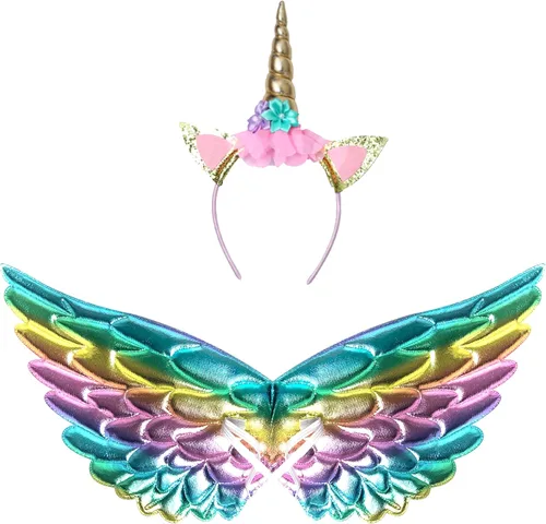 Vista 4 de Soyoekbt Girls Unicorn Costume LED Light Up Unicorn Dress Birthday Party Princess Dress for Halloween Party
