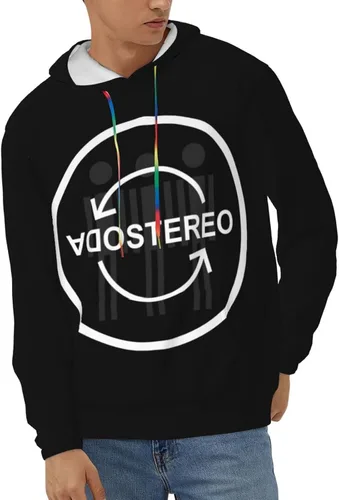 Vista 2 de Taijlao Soda Stereo Logo Hoodie Casual Sweatshirt 3d Printed Pullover Outerwear With Pockets For Mens