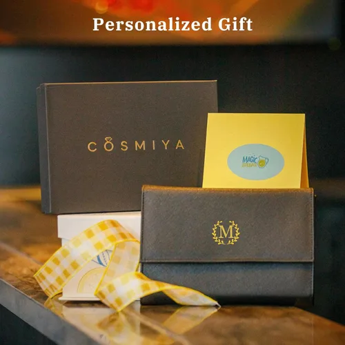 Vista 6 de COSMIYA Joyero de viaje personalizado con inicial, regalos personalizados con monograma para mujeres, regalos de dama de honor, organizador de joyas