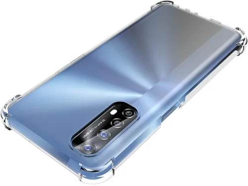 Vista 4 de USTIYA para Realme 7 caso TPU transparente cuatro esquinas cubierta transparente suave funda