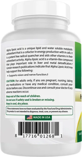Vista 6 de Best Naturals- Ácido alfa lipoico (ALA) - 600 mg (120 unidades (paquete de 2))