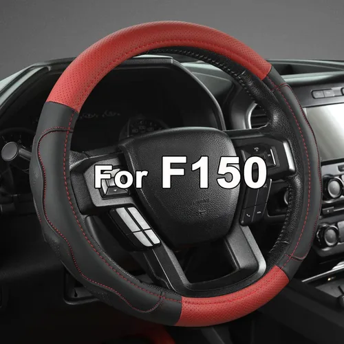 Vista 17 de West Llama Funda para volante de automóvil para Ford F-150, F-250, F-350, Expedition (Negro, tamaño grande)