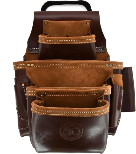 Vista 9 de Style n Craft Estuche para uñas y herramientas de 8 bolsillos, bolsa de herramientas de cuero resistente, bolsa de cuero de grano completo perfecta