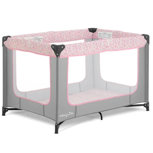 Vista 9 de Dream On Me Zodiak Corral portátil, compacto para viajes, bolsa de Gris oscuro