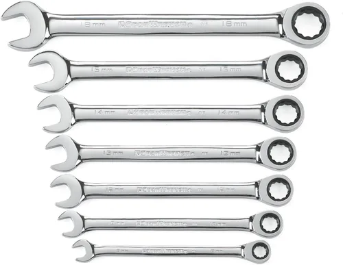 Vista 21 de GEARWRENCH Juego de llaves combinadas de trinquete de 5 piezas, 12 puntos, SAE - 93005