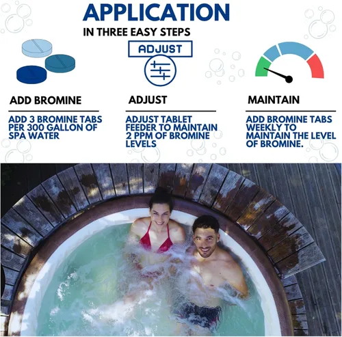 Vista 5 de AhhSome - Mini tabletas de bromo de 2 pulgadas de 1.5 libras para spa y bañera de hidromasaje desinfectante Pestañas de bromación de disolución