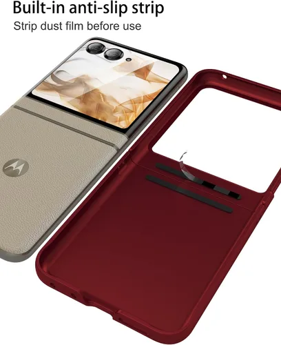 Vista 9 de Foluu Funda delgada para Motorola Razr 2024/2025 [No compatible con Razr Plus 2024], con protector de pantalla frontal integrado, policarbonato mate