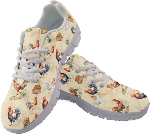 Vista 21 de HUGS IDEA Zapatos deportivos ligeros con patrón de enfermería para mujer Bandera estadounidense