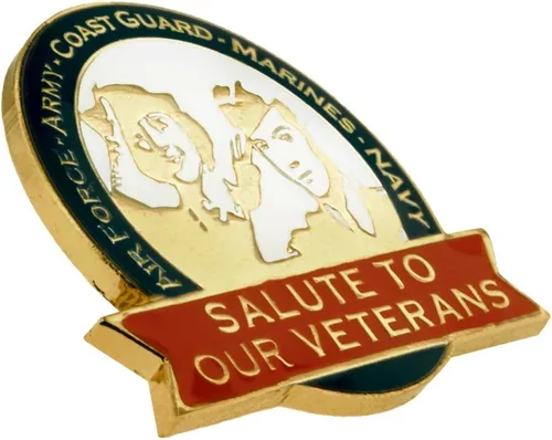 Vista 20 de PinMart Pin de veterano – Pin patriótico americano de solapa o sombrero – Orgulloso de ser retirado ejército, marina, fuerza aérea o cuerpo