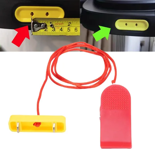Vista 5 de 2 interruptores de parada de emergencia para caminadora, llave de seguridad para cinta de correr con diseño de doble inserto (2.087 x 0.630 in)