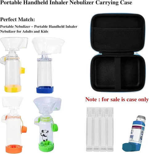 Vista 4 de Leayjeen Funda de viaje portátil - Estuche protector de carcasa dura para inhalador de asma