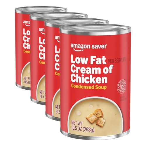 Vista 5 de Amazon Fresh, Sopa condensada de pollo baja en grasa con crema, 10.5 oz (anteriormente Happy Belly, el empaque puede variar)