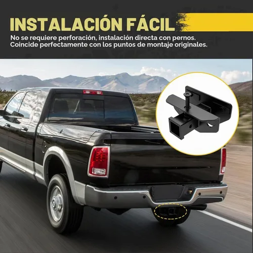 Vista 7 de BUNKER INDUST Receptor de enganche de remolque trasero - Compatible con Dodge Ram 1500 2003-2018/2019-2021/2003-2013 Ram 2500 3500, enganche