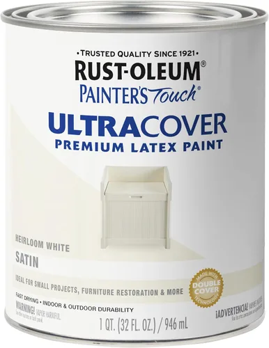 Vista 27 de Rust-Oleum 1976502 Painter's Touch - Pintura de látex, cuarto de galón, negro plano, 32 onzas líquidas, (paquete de 1)