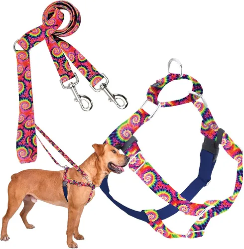 Vista 29 de 2 Hounds Design Freedom - Arnés para perro sin tirones, arnés ajustable y correa, fácil de caminar y control cómodo, se adapta a perros pequeños