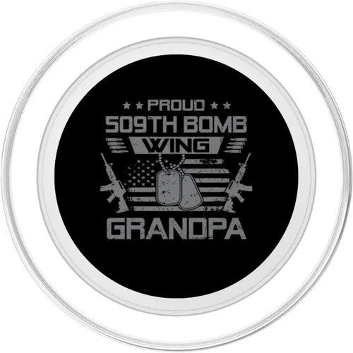 Vista 2 de Proud 509th Bomb Wing Grandpa US Veteran Family Matching PopSockets MagSafe PopGrip for iPhone