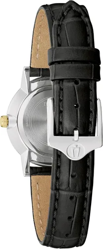 Vista 3 de Bulova Reloj clásico de cuarzo para mujer, acero inoxidable con diamante