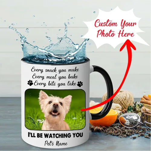 Vista 3 de WHIDOBE Taza personalizada para perro, tazas de café personalizadas de 11 onzas, 15 onzas, regalos de cumpleaños de Navidad para amantes de las 1