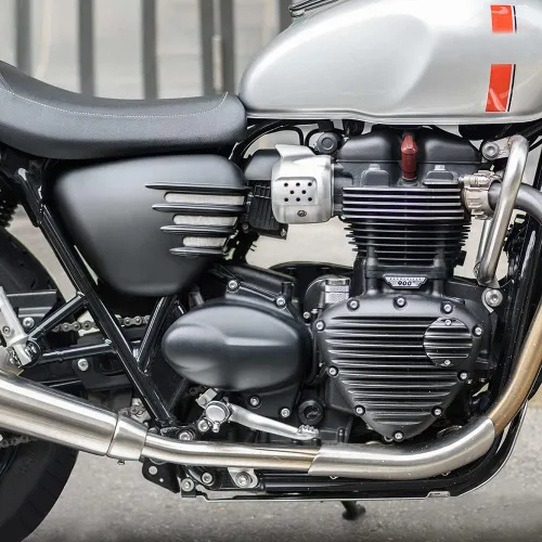 Vista 8 de Accesorios de motocicleta izquierda y derecha de la batería de carenado lateral tapa del marco para Triumph Street Cup/Street Twin/Street Scrambler