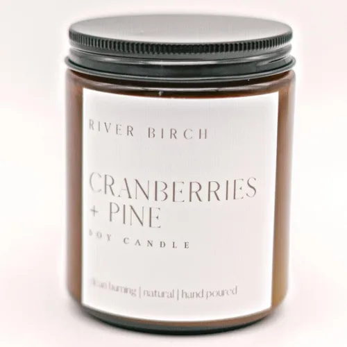 Vista 57 de River Birch Candles - Vela perfumada de almendra y miel Velas en tarro de ámbar de soja de primera calidad, totalmente naturales, no tóxicas, 8.5