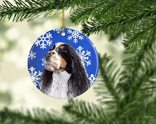 Vista 281 de Caroline's Treasures Cavalier Spaniel - Adorno de cerámica para colgar en el árbol de Navidad, para el hogar, Navidad, fiestas, regalo, 3 pulgadas