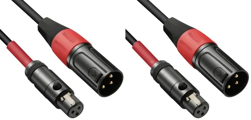 Vista 10 de Mini XLR hembra a regular XLR macho Pro Cable de micrófono de solapa