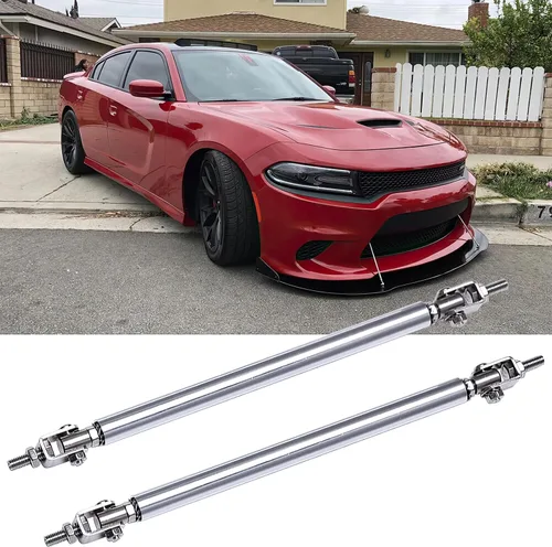 Vista 10 de DREAMOTOR 2PCS 8"-11" Adjustable Front Bumper Lip Splitter Diffuser Strut Rod Universal Bumper Lip Support Rods Compatible with Most Car Vehicles