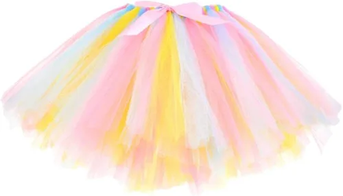 Vista 9 de Enfudid Disfraz de unicornio de princesa para niñas pequeñas, los disfraces de unicornio incluyen falda de malla, diadema de unicornio y ala de ángel