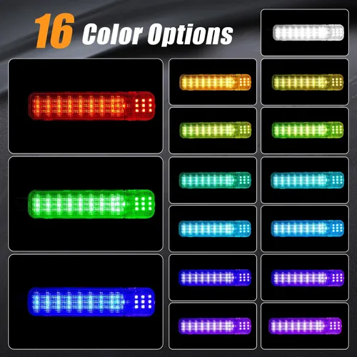 Vista 7 de Luz LED RGB para panel de puerta, luz interior de cortesía, compatible con Chevy C/K Silverado Sierra Yukon 1995-1999, lámpara de luz de advertencia