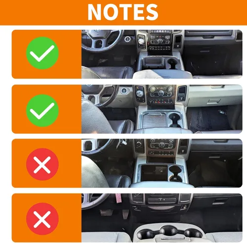 Vista 2 de RT-TCZ para RAM Cubierta de Soporte de Tazas de Consola Central Marco de Cubierta para Dodge RAM 2012-2017 Negro Fibra de Carbono ABS Accesorios