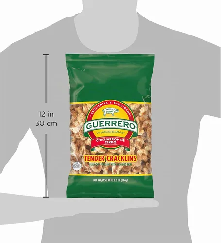 Vista 4 de Guerrero, Chicharrone Snack Crisps, Tender Cracklins, 6.5 onzas