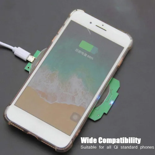 Vista 8 de Módulo transmisor de cargador inalámbrico de 5 W - Adopta 3 bobinas - Cortocircuito integrado, sobretensión - Amplia compatibilidad - Piezas