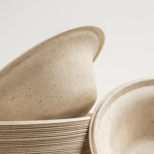 Vista 4 de Greenwave Ovation OV-BL12 - Tazón redondo de 12 onzas Bagazo con acabado de mármol resistente 100% compostable Desechable ecológico