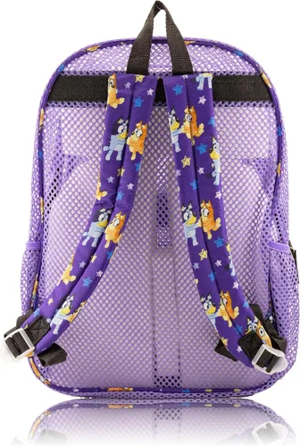 Vista 3 de Bluey - Mochila para niños Bluey y Bingo para niñas, niños, unisex Bolsa de viaje para niños pequeños, mochila ligera de malla Cordura A partir