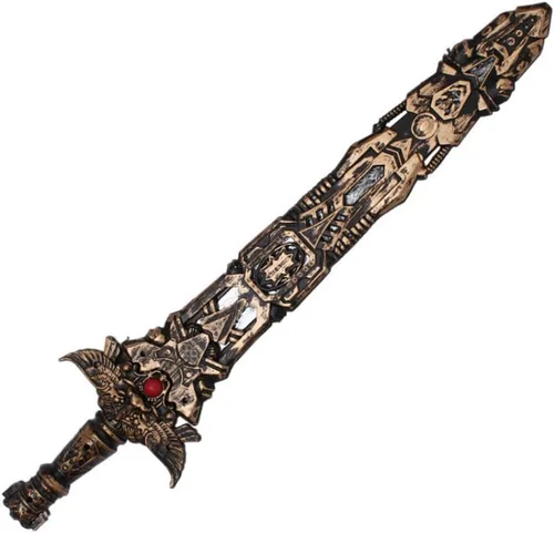 Vista 6 de Ciieeo Espada de plástico para juego de simulación, espada de cosplay para caballero, espada de juguete de plástico para juego de disfraces