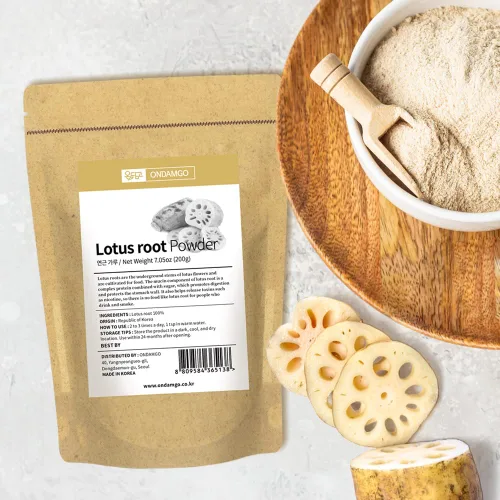 Vista 4 de Polvo natural coreano de raíz de loto 200g - 7.05 oz (polvo de raíz de loto)