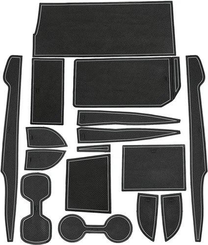 Vista 7 de auovo Alfombrillas antipolvo para Toyota Camry 2018 2019 2020 2021 2022 2023 2024 ajuste personalizado para portavasos de consola central, Gris
