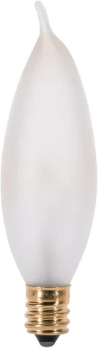 Vista 10 de Satco S3272 - Bombilla incandescente CA7 de 10 W, 80 lúmenes, color blanco suave, 2700 K, base de candelabro, regulable