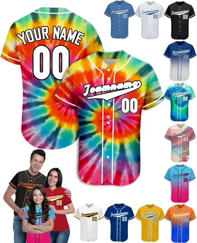 Vista 18 de Camiseta de béisbol personalizada para hombres, mujeres y niños con nombre, número y logotipo, camisetas de sóftbol personalizadas, S-4XL