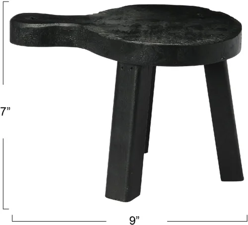 Vista 2 de Creative Co-Op Pedestal decorativo de madera, negro