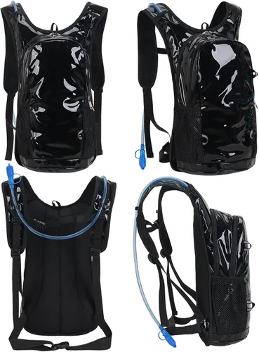 Vista 3 de Roptat Mochila de hidratación con bolsa de hidratación de 2 litros, mochila ligera para agua para mujeres y hombres, correr, equitación, ciclismo