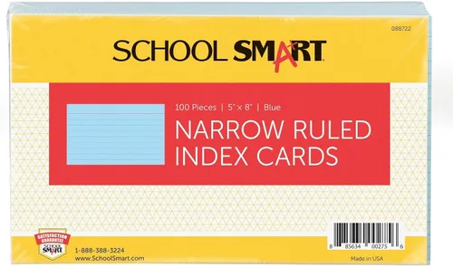 Vista 16 de School Smart Tarjetas de índice con rayas, 3 x 5 pulgadas, colores surtidos, paquete de 100