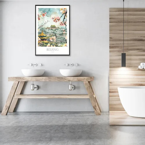 Vista 4 de Viokalt Escena Vintage de la Ciudad Prohibida de Beijing Paisaje de Viaje Arte de Pared Funki Paisaje de Ciudad China Cuadros Antiguos Pintura